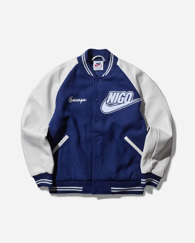 Men's Coats for WorkMen's Nigo Varsity Jacket Blue Void / White