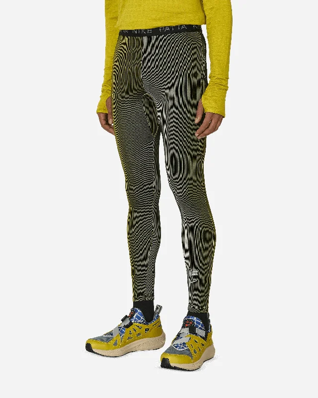 Leather Patch Embellished Men's JeansPatta Running Team Leggings Saffron Quartz / Sanddrift