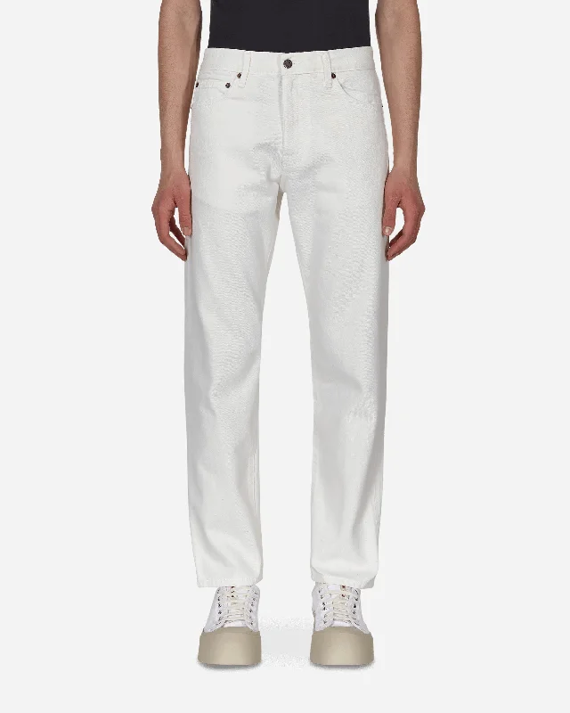 Light Blue Denim Men's Jeans5-Pocket Jeans White
