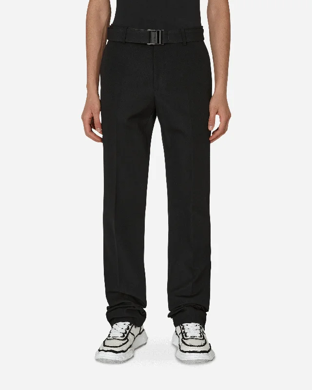Sustainable Men's JeansBuckle Dry Wool Slim Pants Black