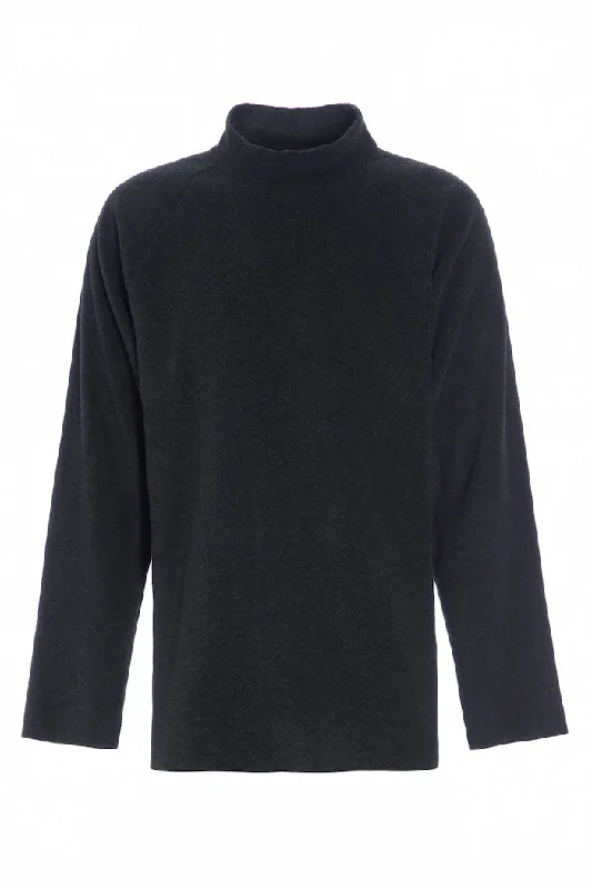 Men's Sweaters with High-Low HemlinesONE SIZE SWEATER MEN - 1016C - SOFT BLACK