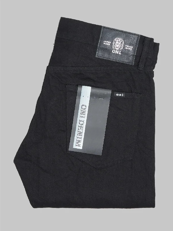 Best Selling Men's Jeans BrandsONI Denim 242-13BK "Jet Black Denim" 13oz Super Wide Straight Jeans