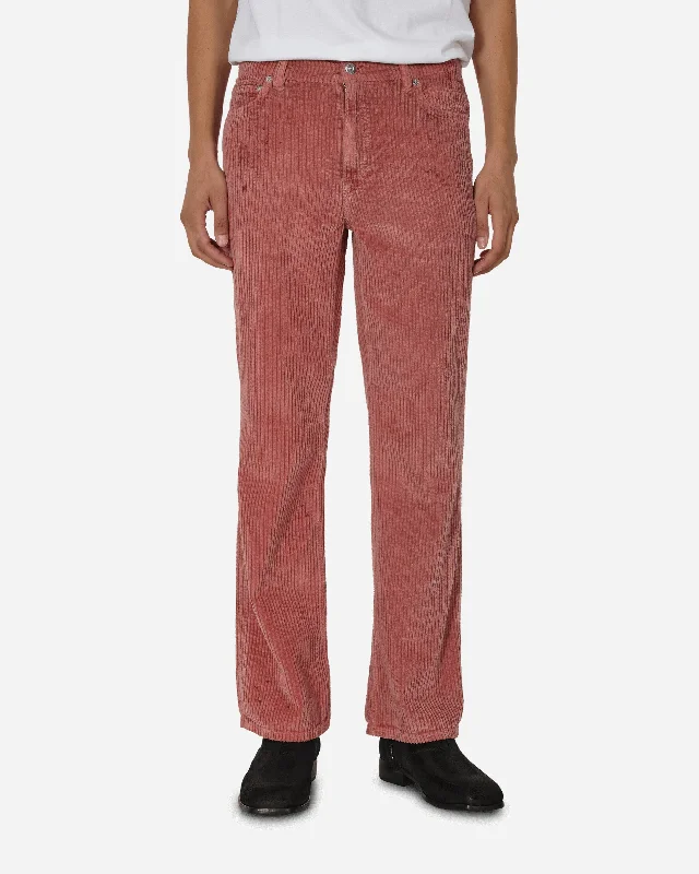 Mid-Waisted Men's JeansRustic Cord 70s Cut Pants Antique Pink
