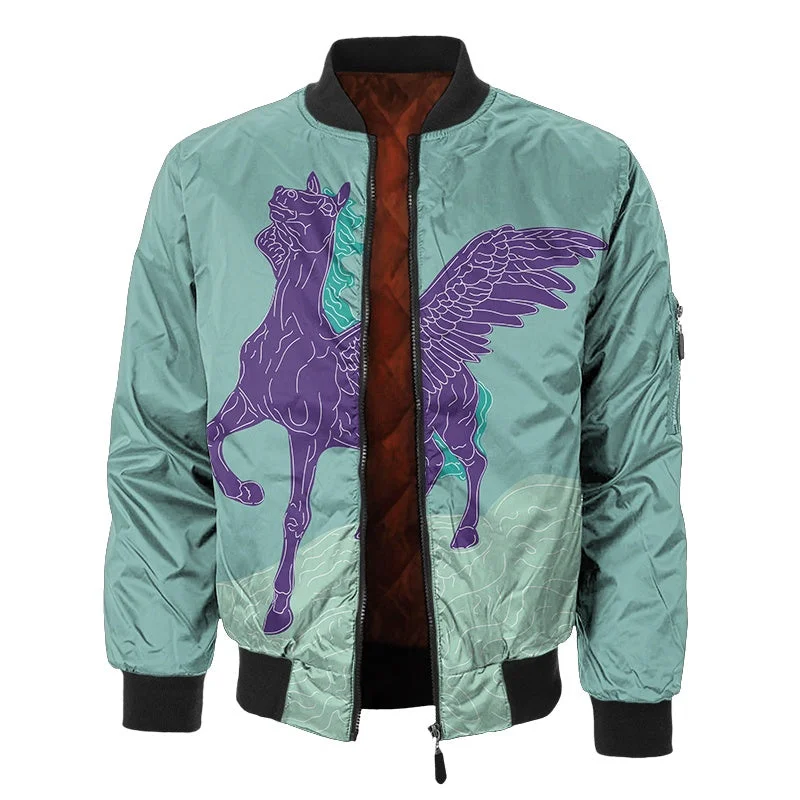 Men's Coats with Fur TrimPegasus Bomber Jacket