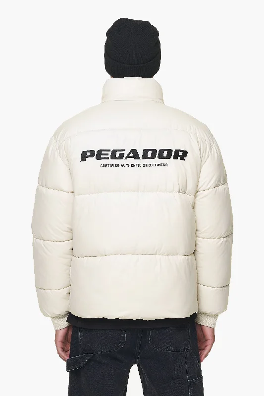 Men's Coats with Embroidered DetailsPicard Puffer Jacket Cream
