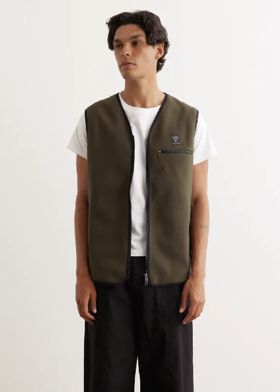 Men's Coats with Inner PocketsPiping Vest