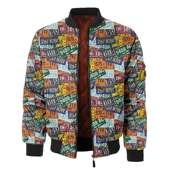 Men's Coats with Chest PocketsPlates Bomber Jacket