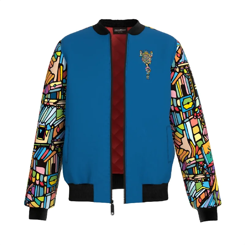 Men's Coats for Mild WeatherPorta Blue Bomber Jacket