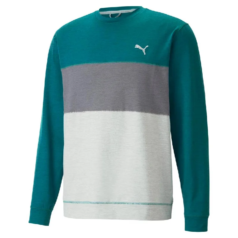 Men's Shirts with Embellished HemlinesPuma - Men's Cloudspun Colourblock Crewneck (535458 08)