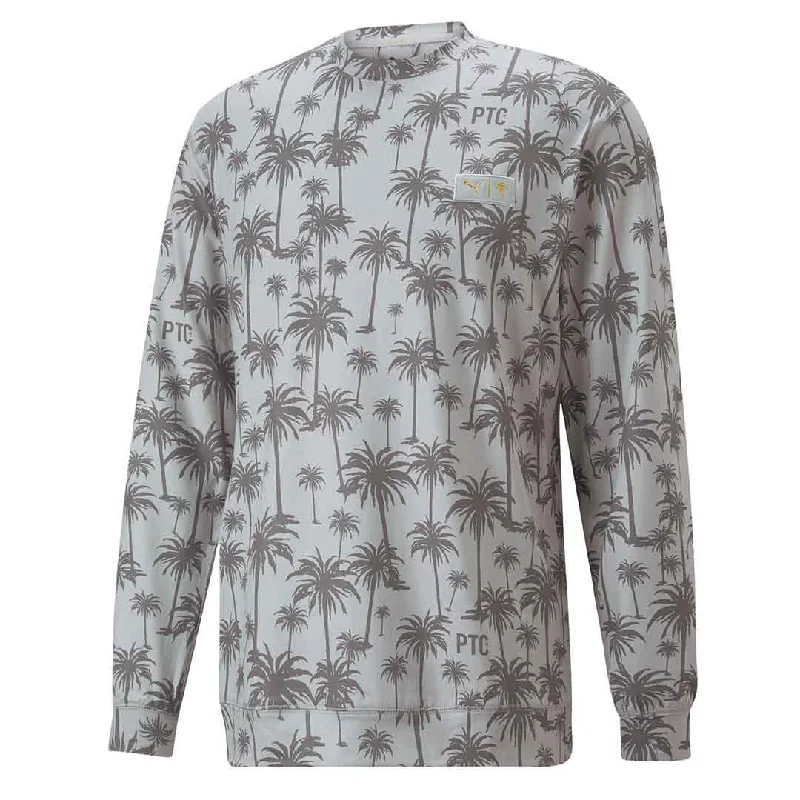 Men's Shirts with Patchwork PatternsPuma - Men's Puma X Palm Tree Crew Lightweight Crewneck (536876 01)