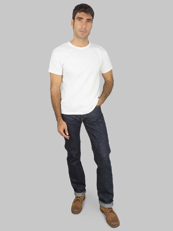 High-Quality Ripped Men's JeansPure Blue Japan 14oz XX-003 Regular Straight Jeans