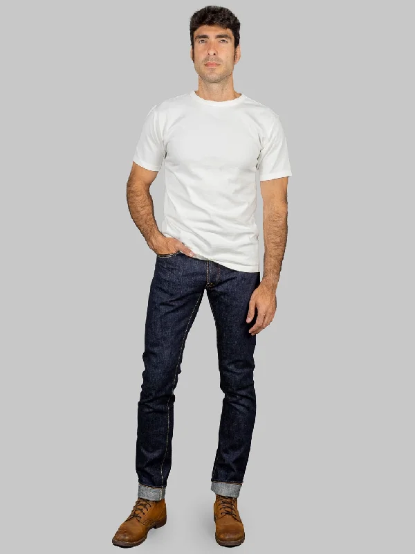 Casual Ripped Men's JeansPure Blue Japan 14oz XX-013 Slim Tapered Jeans