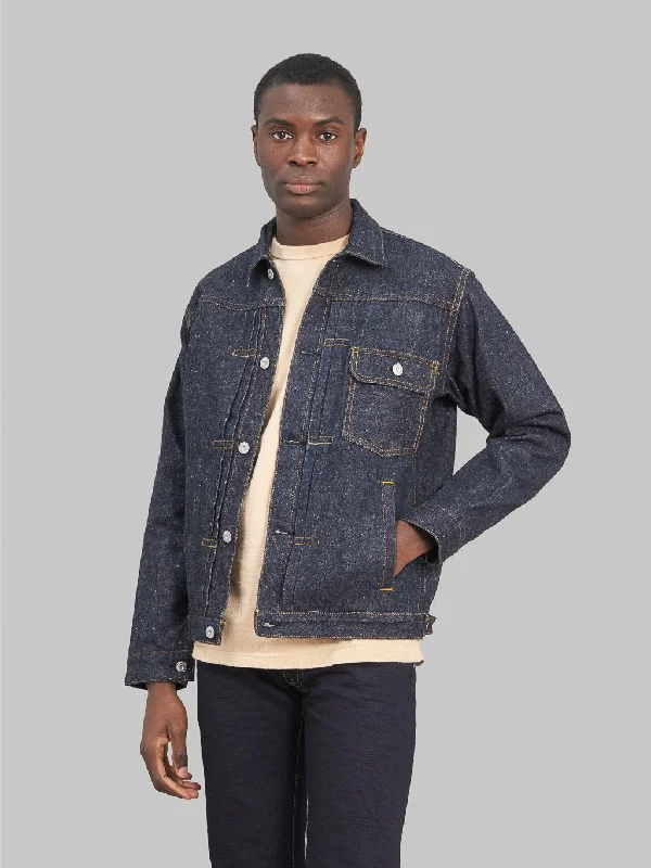 Men's Coats for LayeringSamurai Jeans S5512PX15oz "Otokogi" Denim Type I Jacket With Pockets