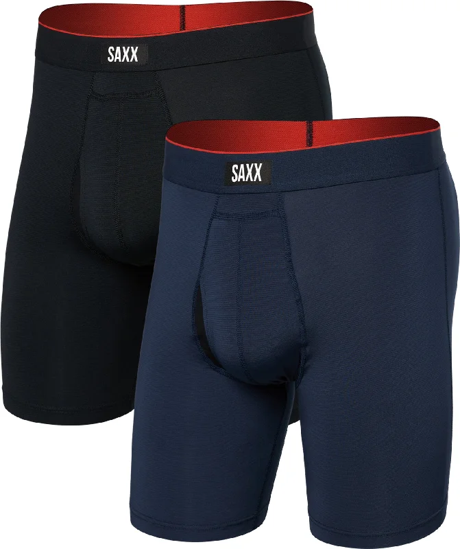 Multi-Sport Mesh Performance 2 Pack Long Boxer Brief with Fly 8" - Men's|-|Caleçon boxeur long avec braguette paquet de 2 Multi-Sport Mesh Performance 8" - Homme