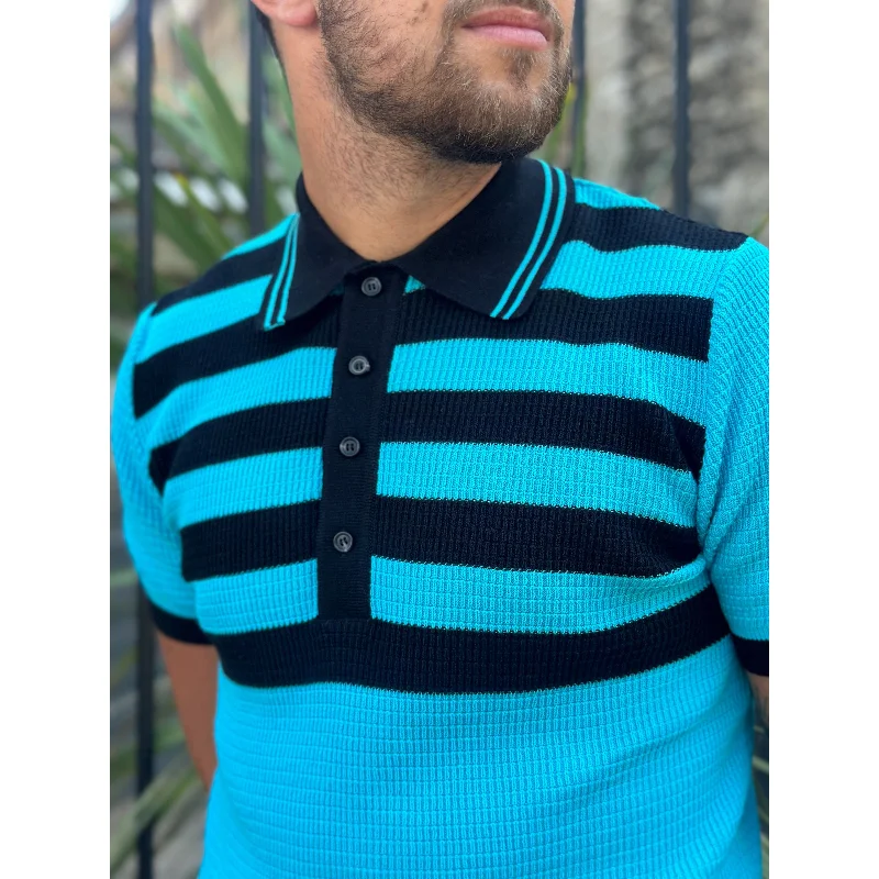 Men's Shirts with Pin CollarsSka & Soul - Hall Fine Gauge Waffle Knit - Polo