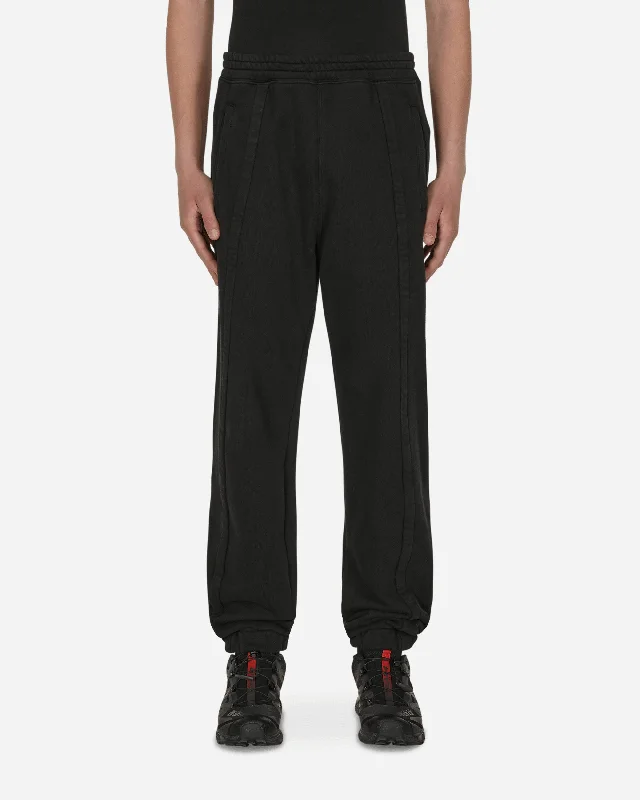 Elegant Straight-Leg Men's JeansPanel Basic Sweatpants Black