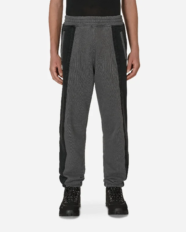 High-Waisted Men's JeansPanel Sweatpants Grey / Black