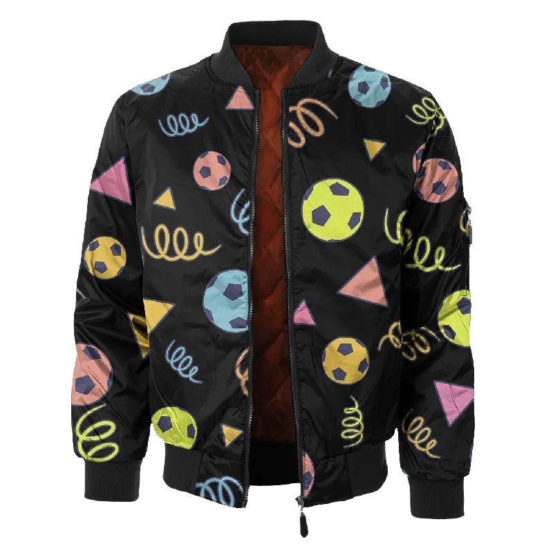 Men's Coats for Formal EventsSoccer Ball Bomber Jacket