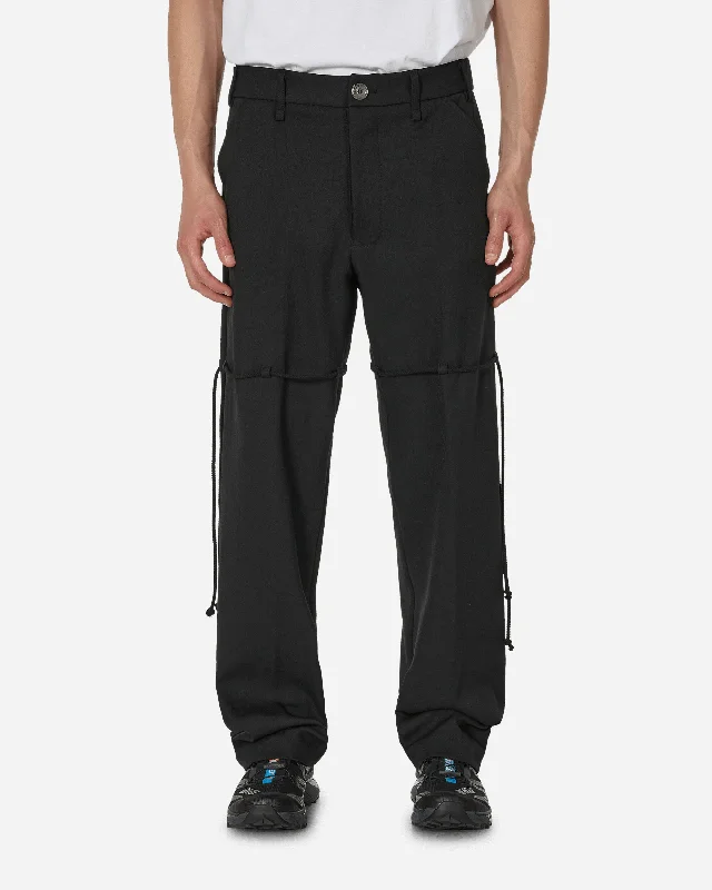 Affordable Designer Men's JeansChain Lace Dress Pants Black