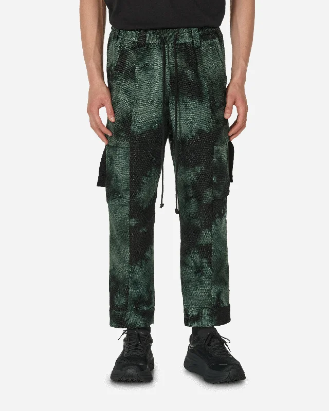 Zip-Fly Men's JeansRounded Velvet Tabbed Cargo Pants Green