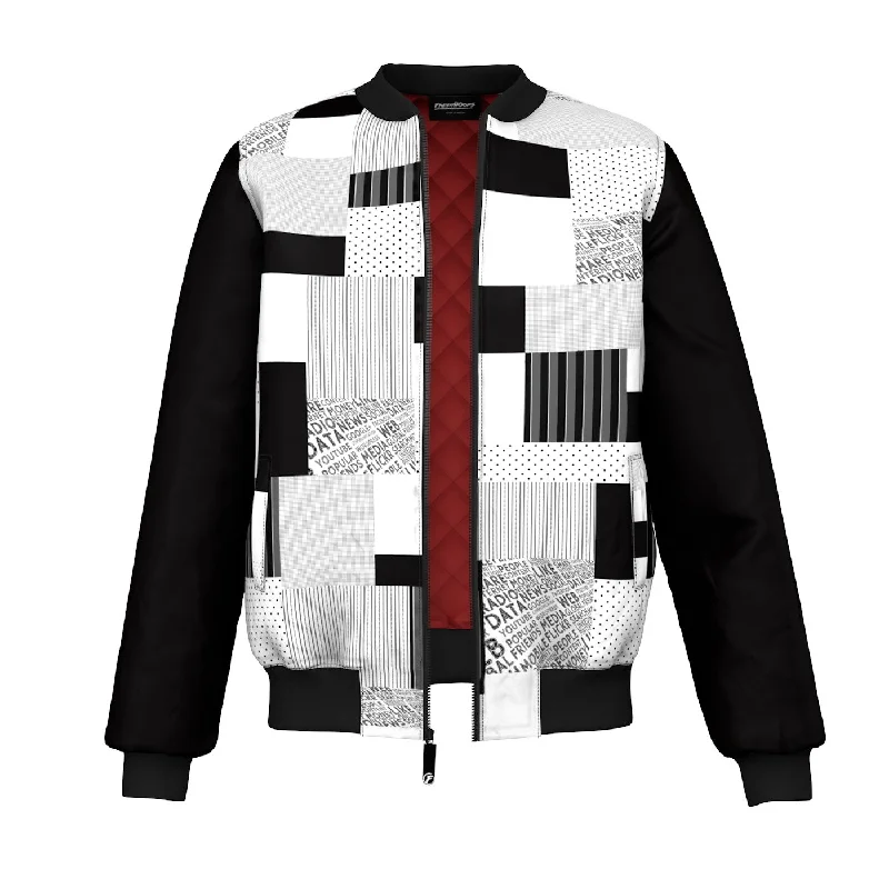 Men's Coats with Snap ButtonsSplitted Bomber Jacket