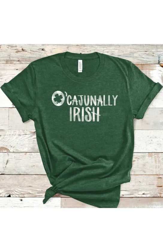 Men's Shirts with Spread CollarsSt. Patrick's Day O'Cajunally Irish T-Shirt