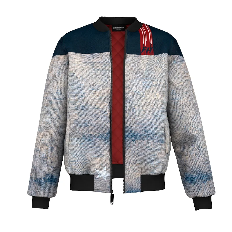 Functional Men's Ski JacketsStarry Denim Bomber Jacket