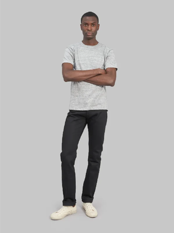 Men's Skinny Jeans with Stretch FabricStevenson Overall Co. Big Sur 210 12oz Slim Tapered Jeans Solid Black