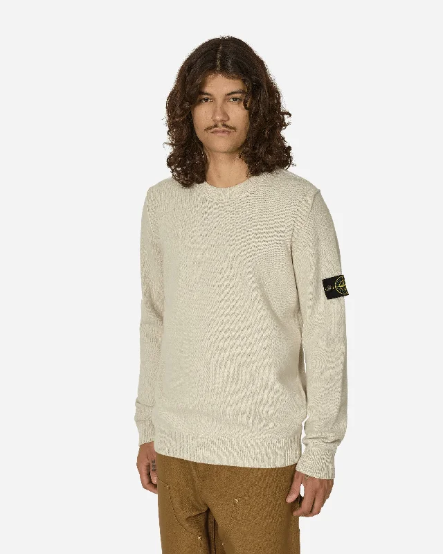 Men's Sweaters with Adjustable HemlinesWool Crewneck Sweater Plaster