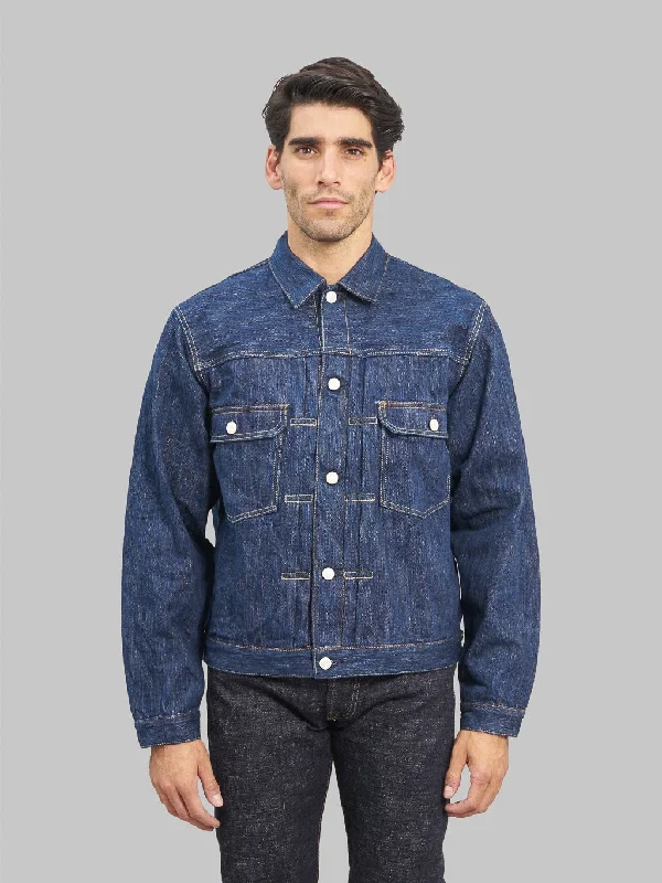 Men's Coats with Reflective StripesStudio D'Artisan D4563 "Tokushima Awa Shoai" 15oz Type II Indigo Jacket