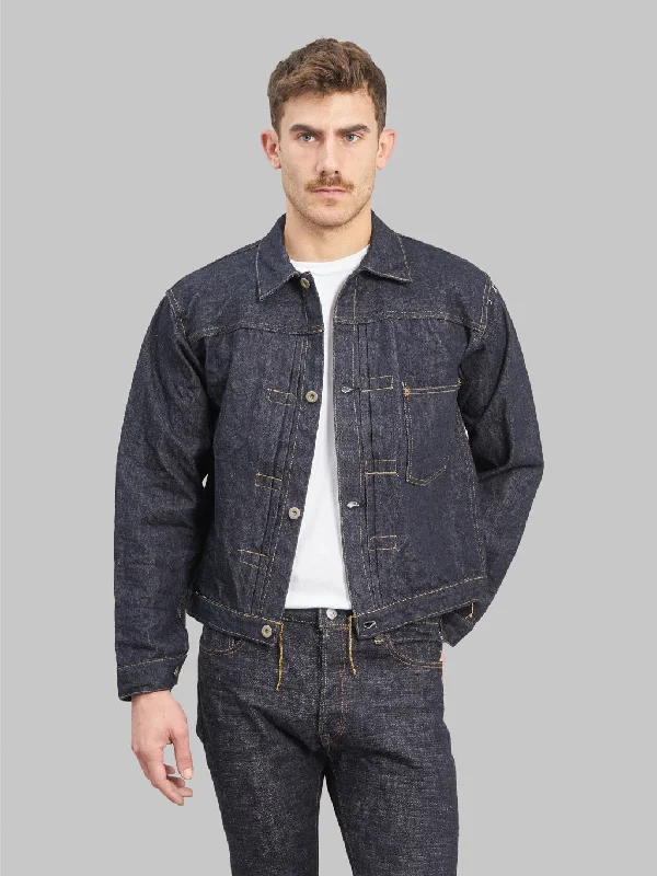 Men's Coats with Flannel LiningSugar Cane 1943 Super "Denim" Collectibles #08 13.5oz Blue Denim Blouse
