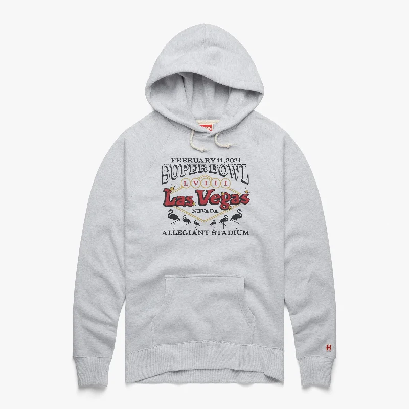 Trendy Men's Patterned HoodiesSuper Bowl LVIII Las Vegas Hoodie