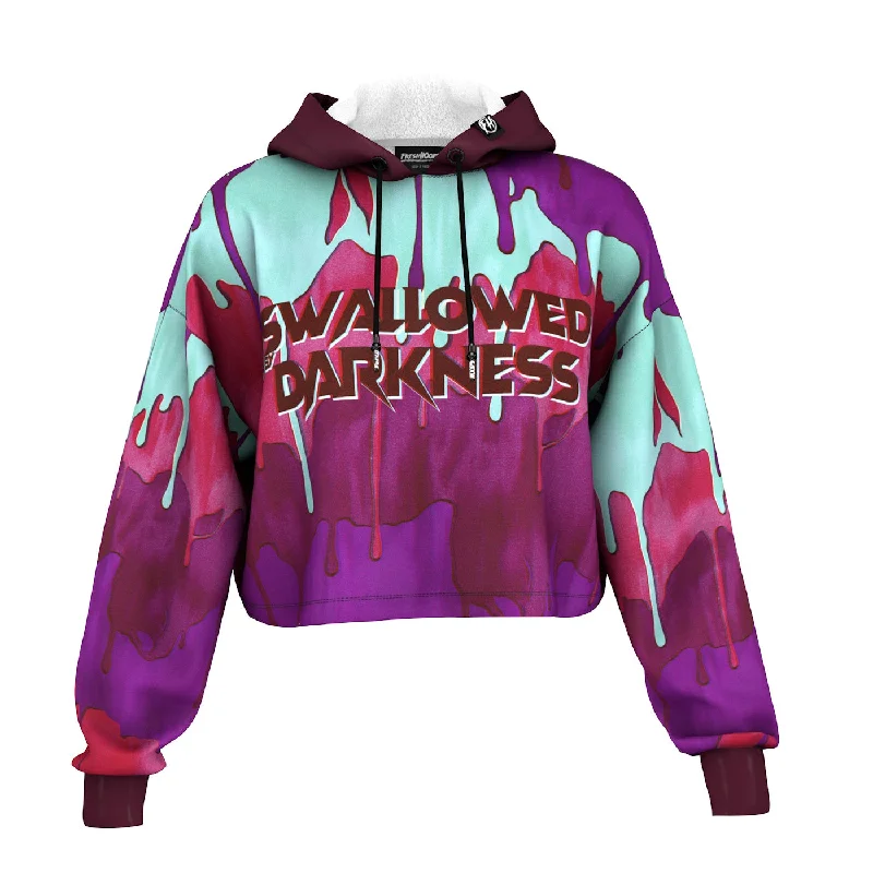 Men's Hoodies for CampingSwallowed By Darkness Cropped Hoodie