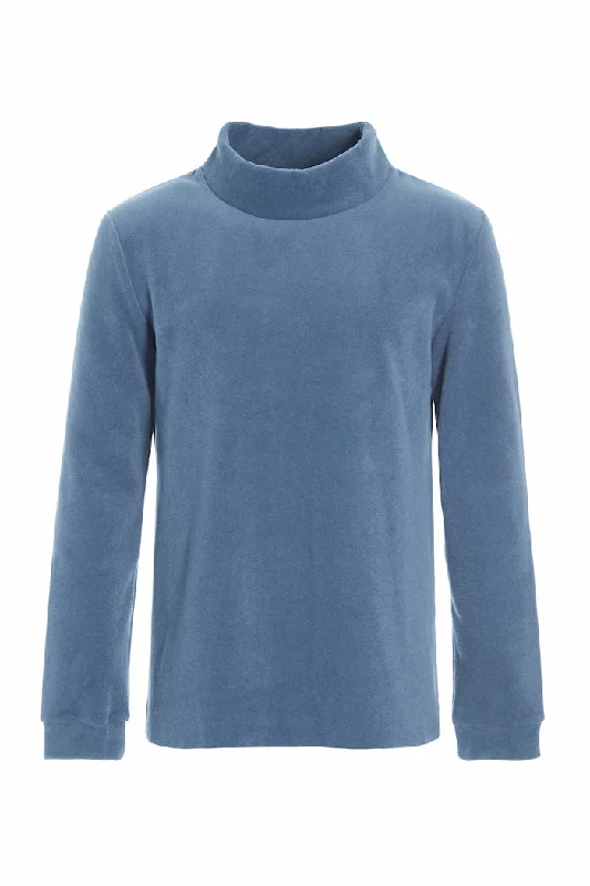 Men's Sweaters with Shawl CollarsSWEATER W/ HIGH NECK - 1031C - DUSTY BLUE