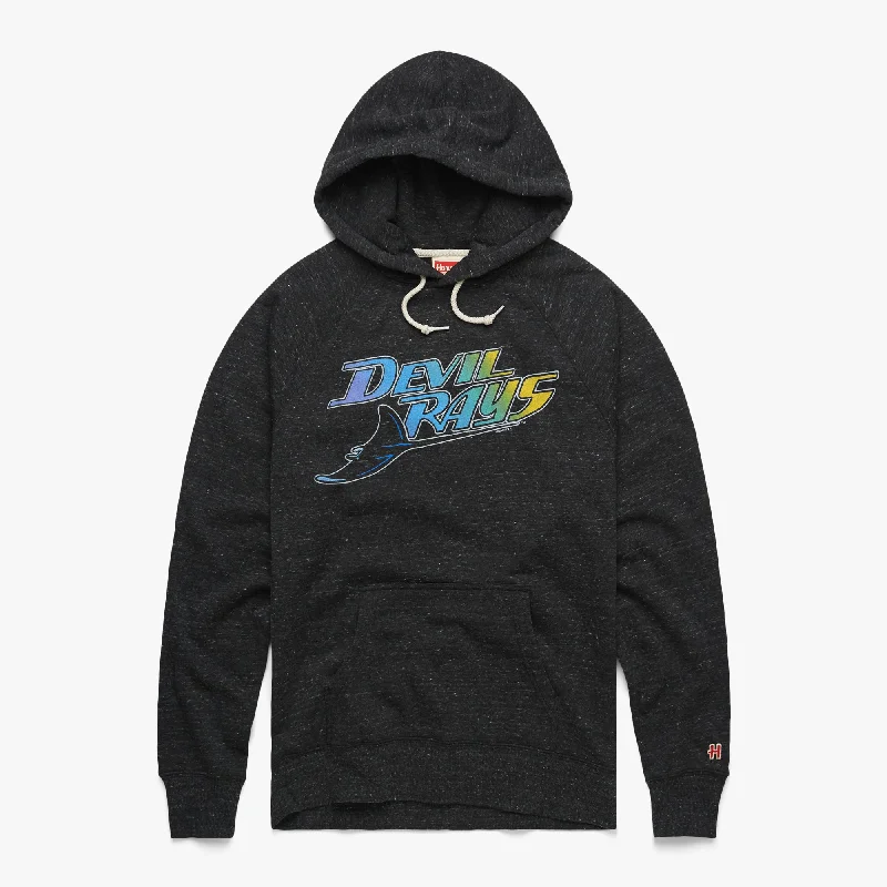 Men's Hoodies with Contrast Fabric PanelsTampa Bay Devil Rays '98 Hoodie