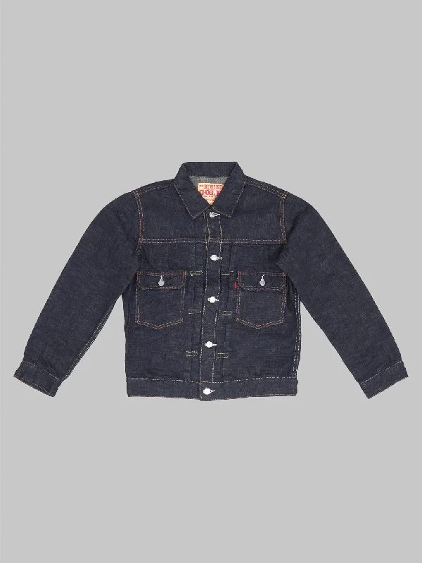 Men's Coats for TravelThe Strike Gold SGJ50S 15oz Slub Grey Weft Type II Denim Jacket