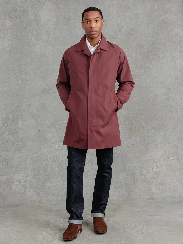 Lightweight Men's WindbreakersThe Ventile® Raglan Raincoat - Burnt Lava