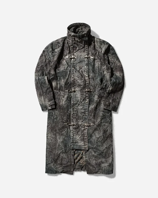 Men's Coats with Adjustable HemsMen's Bio Soldier Denim Trench Coat Camo