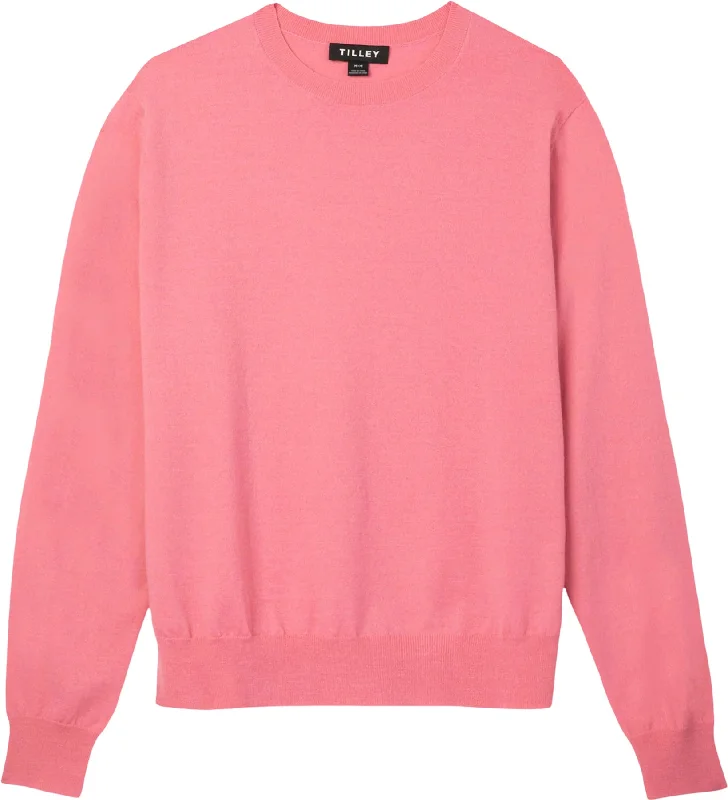 Men's Sweaters with Appliqué DetailsStretch Merino Crew Neck Sweater - Men's|-|Chandail à col rond en mérinos extensible - Homme
