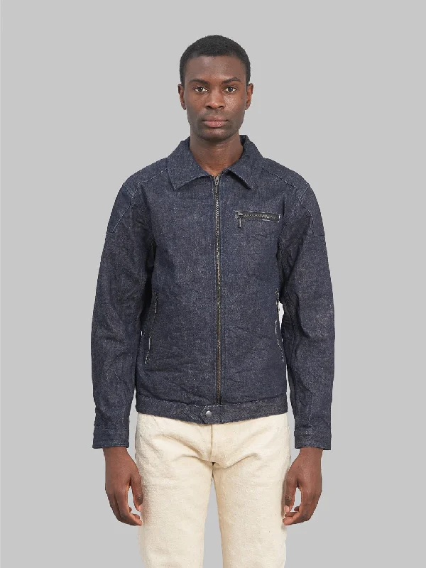 Casual Men's Bomber JacketsUES Single Riders Denim Jacket
