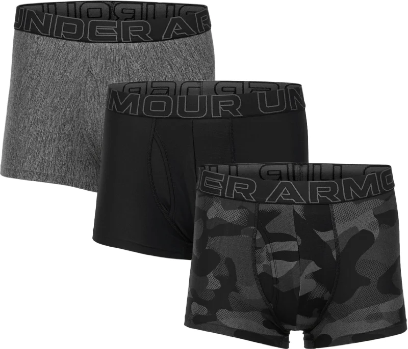 UA Performance Tech Print Boxers  - Pack of 3 - Men's|-|Boxeurs UA Performance Tech Imprimé - Lot de 3 - Homme