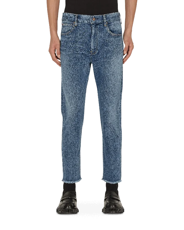 Slim-Fit Men's JeansSlim Denim Pants Blue