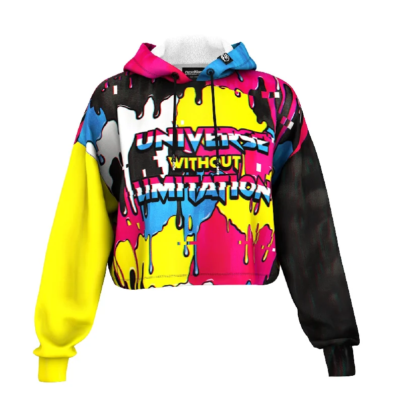 Men's Hoodies with Hidden PocketsUniverse Without Limitation Cropped Hoodie