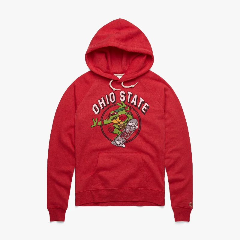 Comfortable Men's Fleece HoodiesWomen's TMNT Raphael x Ohio State Kick Shell Hoodie