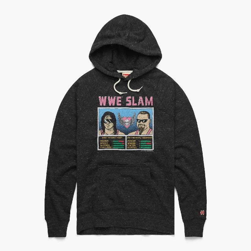 Men's Hoodies with Pass-Through PocketsWWE Slam Bret Hart And Jim Neidhart Hoodie