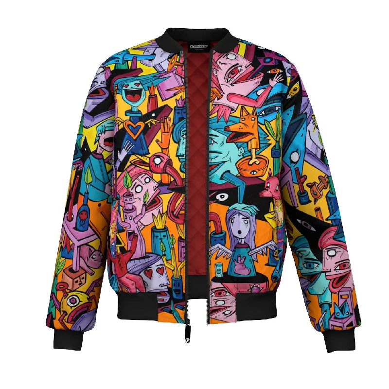 Men's Coats with LiningYellow World Bomber Jacket