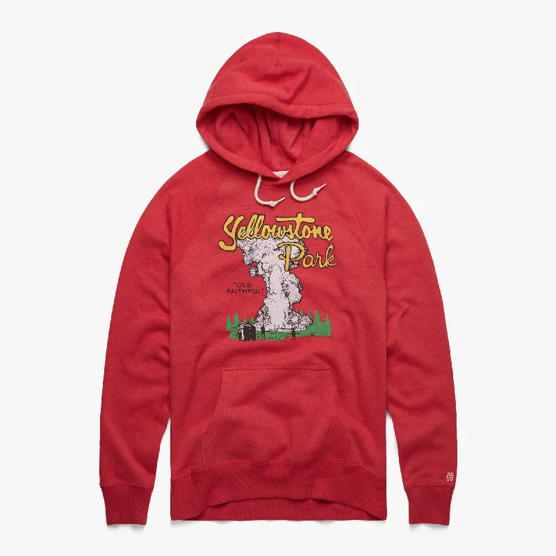 Men's Hoodies with Embroidered PatchesYellowstone National Park Hoodie
