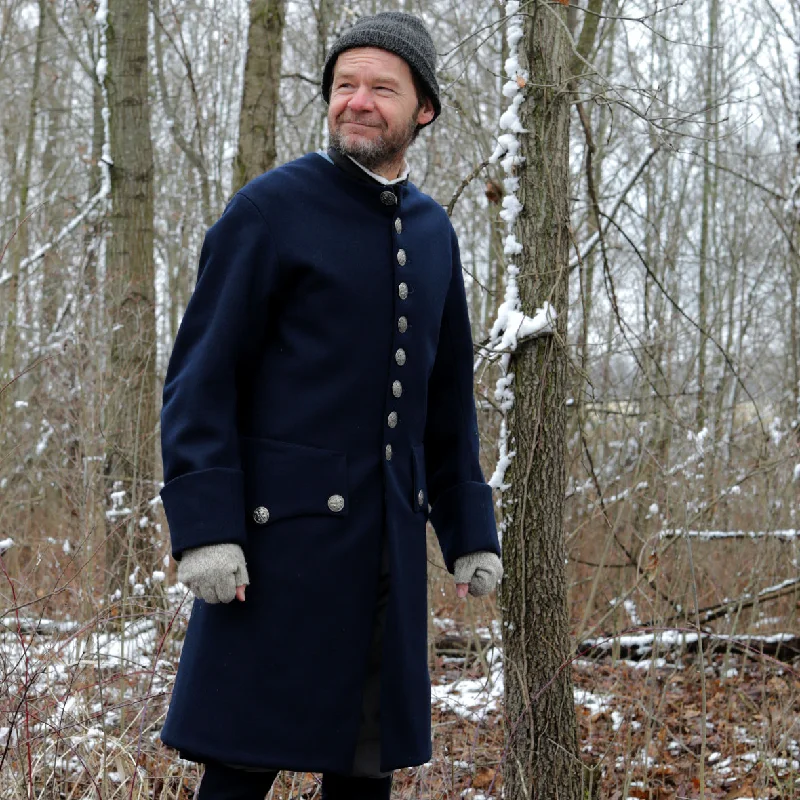Men's Coats with Belted Waists1750-1760 Wool Civilian Coat