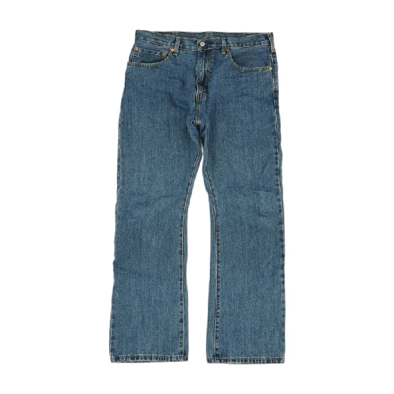 Men's Pants with Adjustable Waistbands517 Navy Solid Regular Jeans