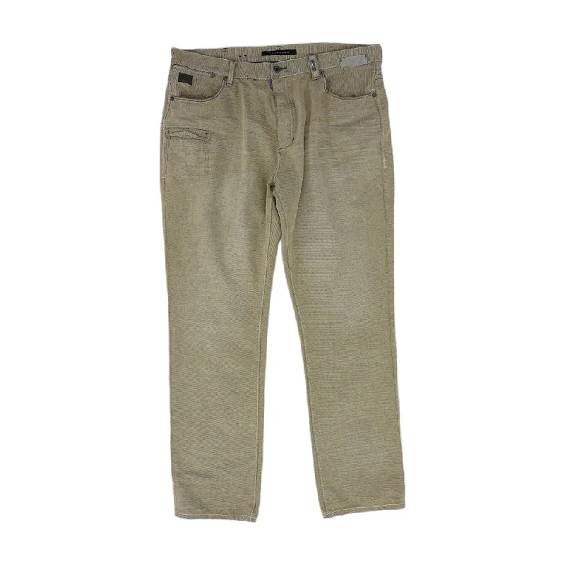 Classic Men's JeansBeige Solid Cargo Pants